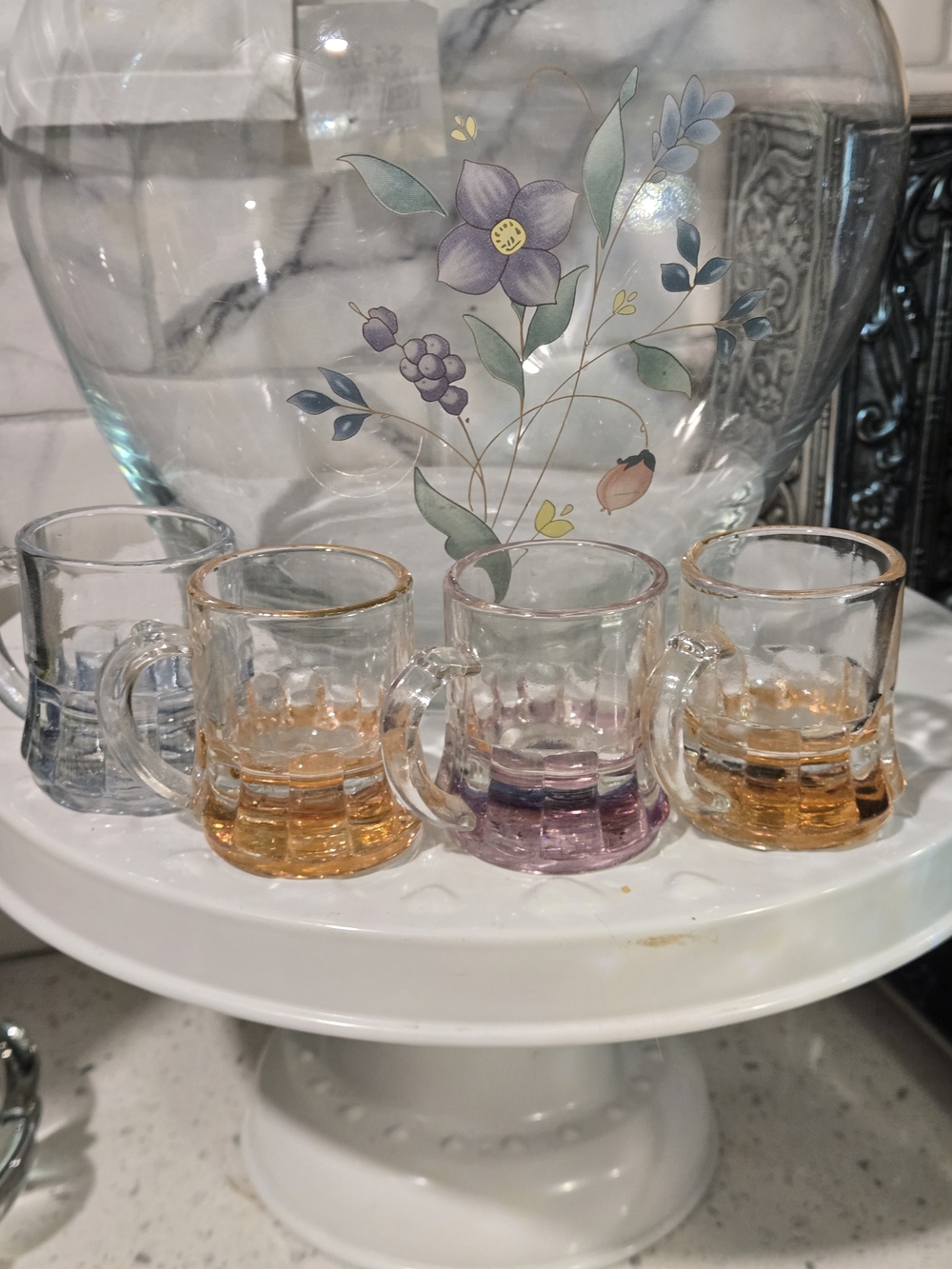 Vintage Federal Glass Mini Beer Mug Shot Glasses